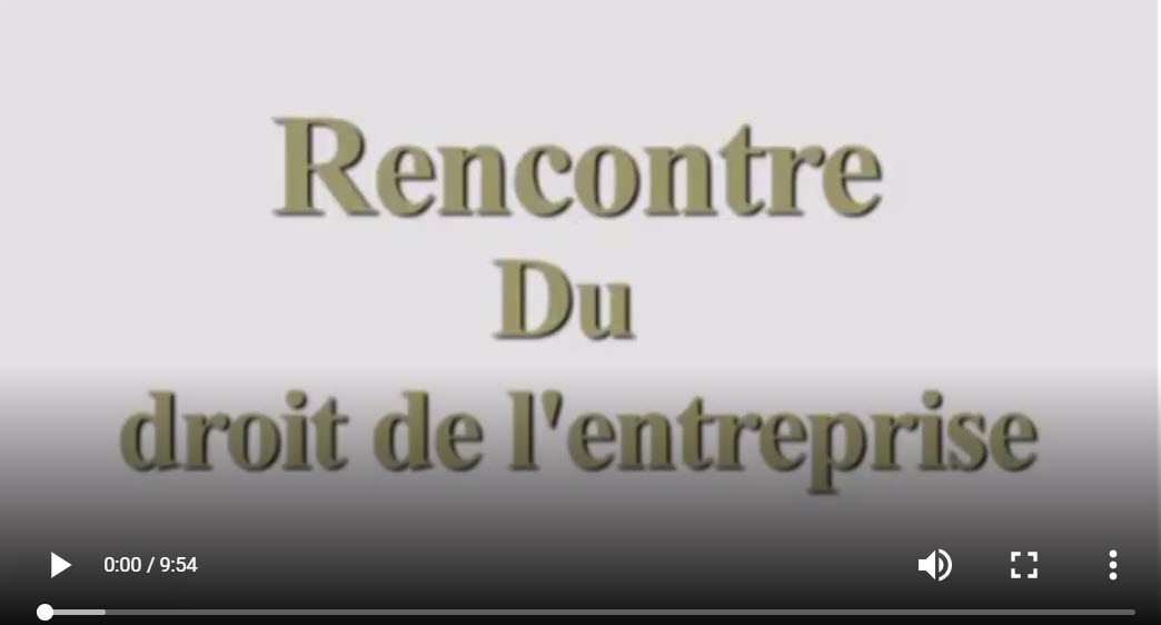 Rencontre Droit Entreprise